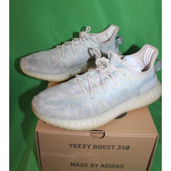 Adidas 350 V2 Originals Yeezy Boost Mono Ice Sneakers Men's Size 10.5 GW2869 - Picture 5 of 10